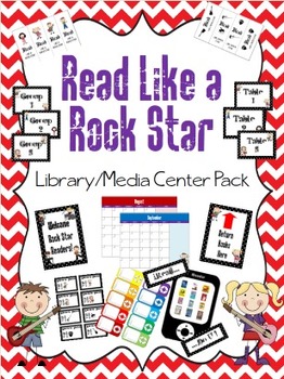 Preview of Read Like A Rock Star Library/Media Center Pack