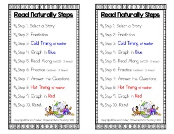Read Naturally Student Steps Bookmark Freebie By A Special Kind Of Teaching