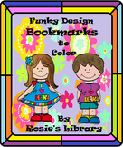 Funky Design Bookmarks to Color