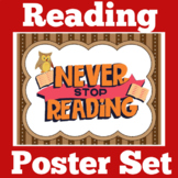 Reading Posters | Classroom School Library Bulletin Board 