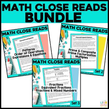 Preview of Math Close Reads BUNDLE