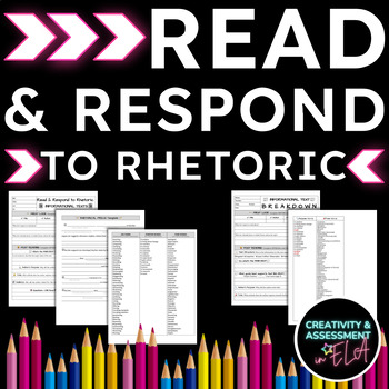 Preview of Read & Respond to Rhetoric | Nonfiction Text Structures Graphic Organizer