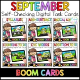 September Digital Task Cards | Boom Cards™ | Distance Learning
