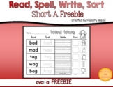 Short A Cut and Paste Phonics Activities Worksheet
