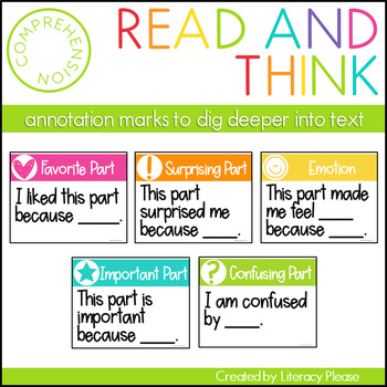 Read, Think, Mark: Annotation Marks by Made With Love | TpT