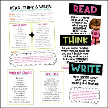 Read, Think & Write {Reading Responses using Metacognition} | TpT