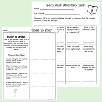 Read To Self or SSR Accountability: Worksheets, Centers, Stations