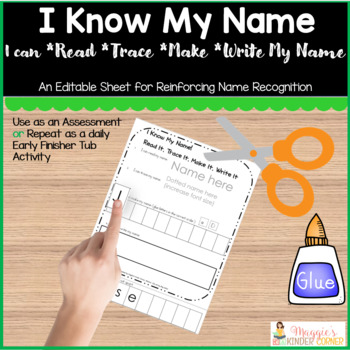 Preview of Name Practice in Kindergarten