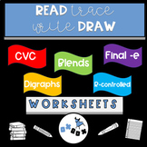 Decodable Sentences Worksheet Activities:Read-Trace-Write-