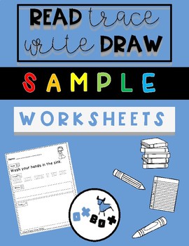 Preview of Read-Trace-Write-Draw Sentences: SAMPLER FREEBIE