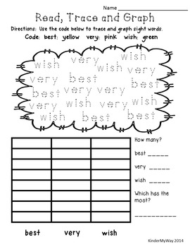 Sight Word Worksheets by KinderMyWay | Teachers Pay Teachers
