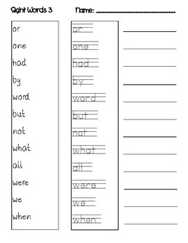 Read, Trace and Write! by Mrs DiFranco | Teachers Pay Teachers