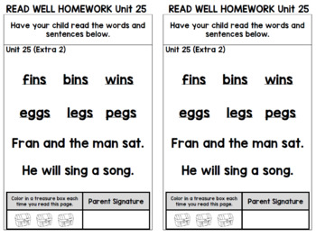 Read Well 1 Intervention Review Or Extra Homework Growing Bundle