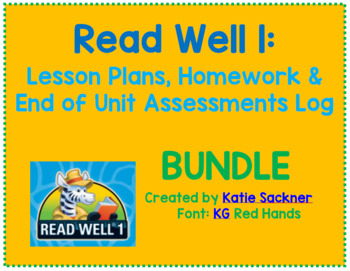 Preview of Read Well 1 Intervention BUNDLE: Lesson Plans, Homework and Assessment Log