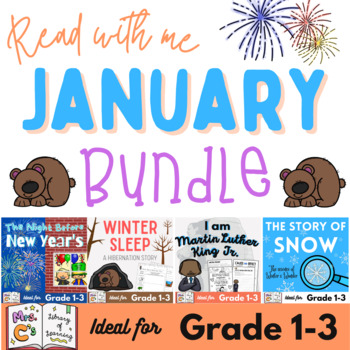 Preview of Read With Me January New Years MLK Winter Read Aloud & Activities BUNDLE