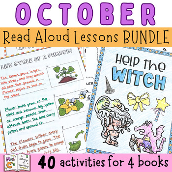 Preview of Read With Me October Fall Halloween Read Alouds and Activities BUNDLE