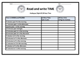 Read & Write 12 & 24 Hour Time Worksheet