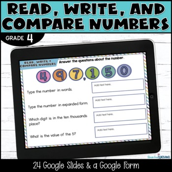 Preview of Read, Write, & Compare Numbers | Digital