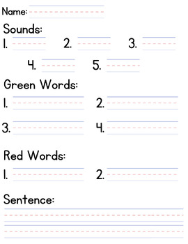 Preview of Read Write Inc. Dictation Test