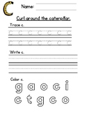 Read Write Inc. Handwriting Pages (c,k,u,b,f)
