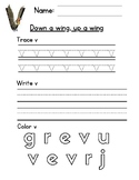 Read Write Inc. Handwriting Pages (v,y,w,z,x)