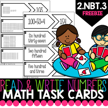 Preview of Read & Write Numbers to 1,000 Task Cards