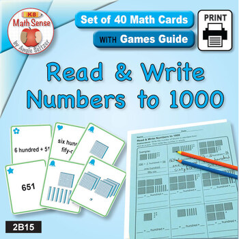Preview of Read & Write Numbers to 1000: Place Value Matching Card Games 2B15 | Math Sense
