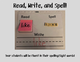 Read, Write, Spell!   Spelling/Sight word Fluency