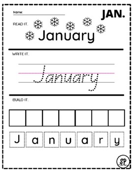 Preview of Read, Write and Build- Months of the Year FREEBIE!