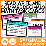 FREE 5th Grade Read, Write, and Compare Decimals Task Card
