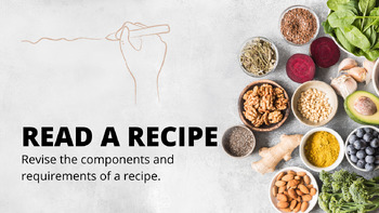 Read a Recipe worksheet by Little Ideas Grow Big | TPT