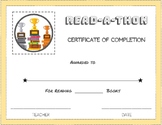 Read-a-Thon Certificates; Reading Participation Award- Mul