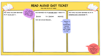 Preview of Read aloud exit ticket