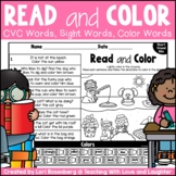 Read and Color Activity Sheets {CVC Words, Sight Words, Color Words}