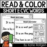 Read and Color {Decodable Short E CVC Word Sentences}