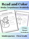 Read and Color | Winter | Kinder and First Grade Reading C