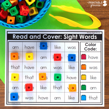 Read and Cover | Editable Sight Word Activity by The Printable Princess
