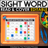 Read and Cover | Editable Sight Word Activity