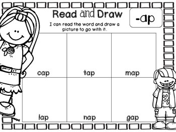 Read and Draw - CVC Words by FinnTastic | Teachers Pay Teachers