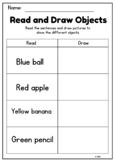 Read and Draw Specific Objects (PreK-1)