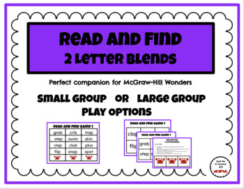 Read and Find: 2 Letter Consonant Blends by Spot Me in Second | TPT