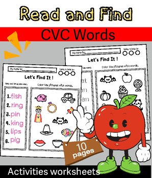 Preview of Read and Find CVC Words #primarytreats