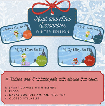 Preview of Read and Find Decodable Videos: Winter Edition