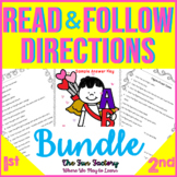 Following Directions Activities Reading Comprehension  Rea