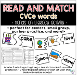 Read and Match CVCe Word Puzzles - Phonics Activity