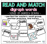 Read and Match Digraph Word Puzzles - Phonics Activity