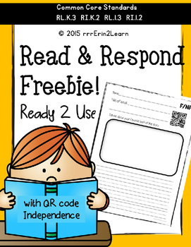 Preview of Comprehension Kindergarten Reading Response