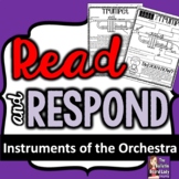 Read and Respond Instrument Music Worksheets