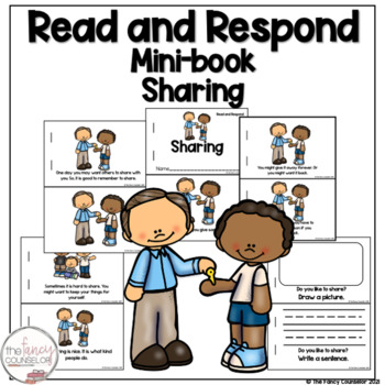 Preview of Read and Respond Mini book Sharing Share Social Emotional Learning