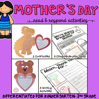 Preview of Mother's Day: Reading Comprehension, Writing and Craftivities